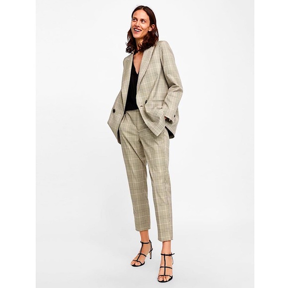 ZARA Checkered Blazer - Picture 1 of 7